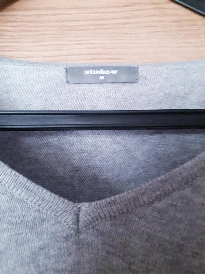 Pre-loved High-low v-neck Jersey | Cotton Cashmere Blend