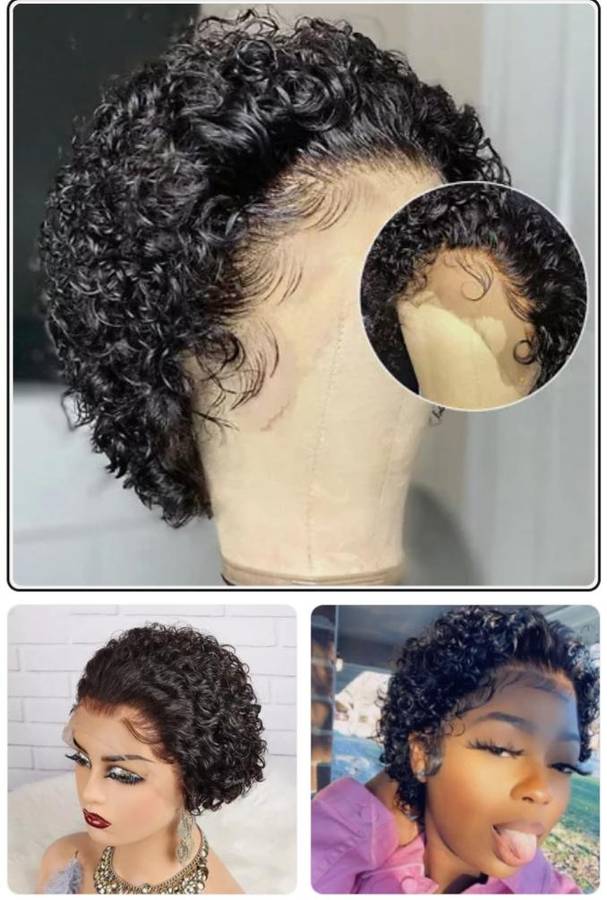Brazilian Human Hair Curly Pixie 13x1 Lace Wig PLUS Free Gift