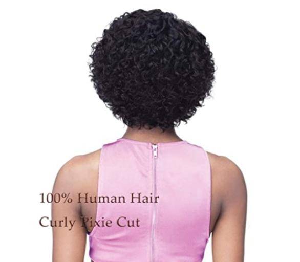 Brazilian Human Hair Curly Pixie 13x1 Lace Wig PLUS Free Gift
