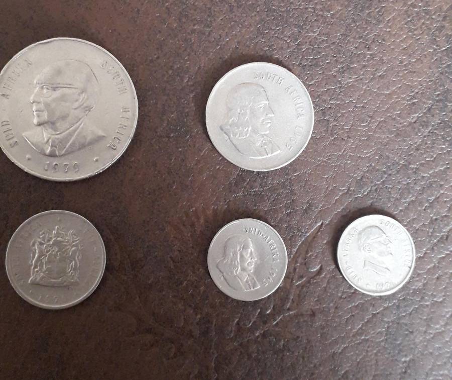 South African Coins Lot 1965-1979 | R1 20c 10c 5c pieces