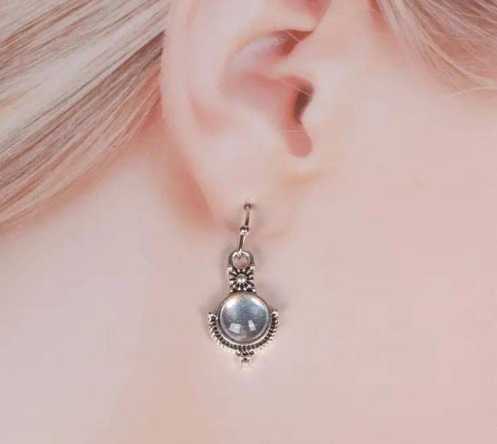 Vintage Style Moonstone Drop Earrings