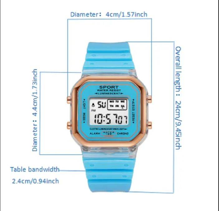 Waterproof Sports Watch - BLACK