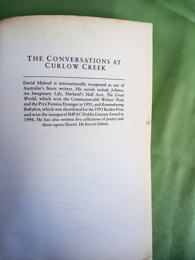 The Conversations at Curlow Creek by David Malouf