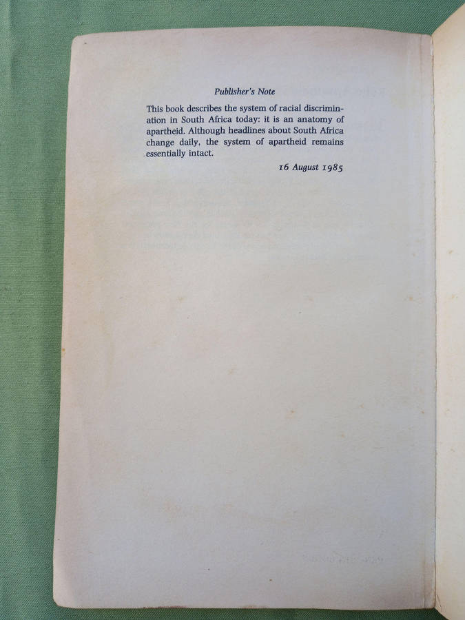 The Apartheid Handbook by Roger Omond