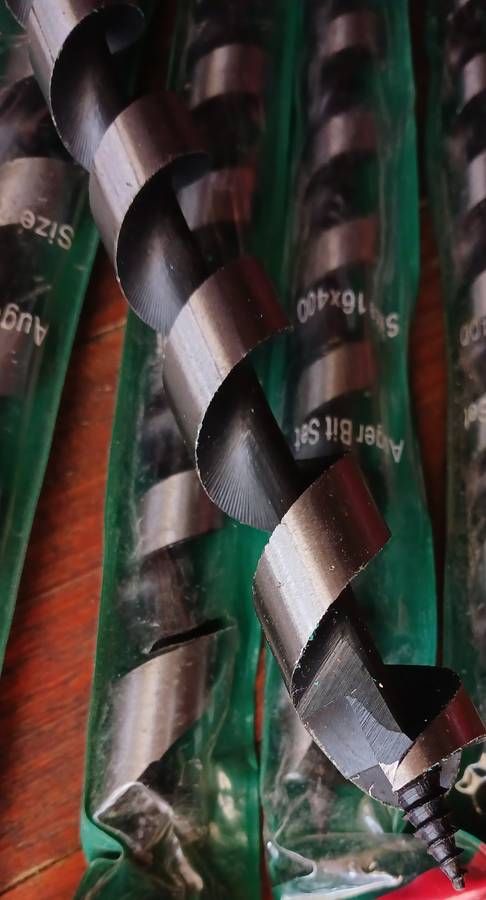 4pc 400mm Auger Bits (16, 18, 20, 22mm)