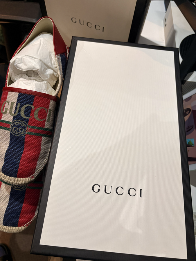 Original Gucci mens slip-ons, size 8