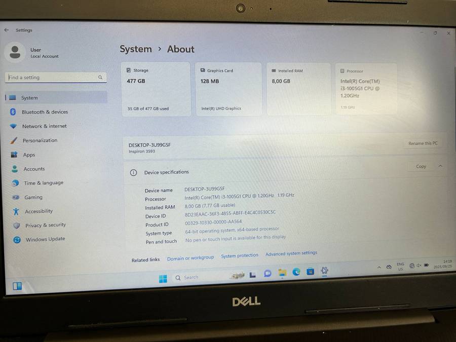 Dell inspiron i3 10th Gen Laptop
