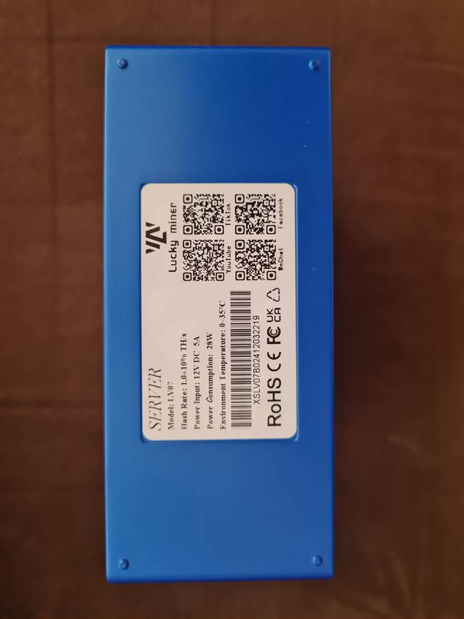 LV07 Lucky Miner Solo Miner - 1000G - Only used for three days. LATE ENTRY