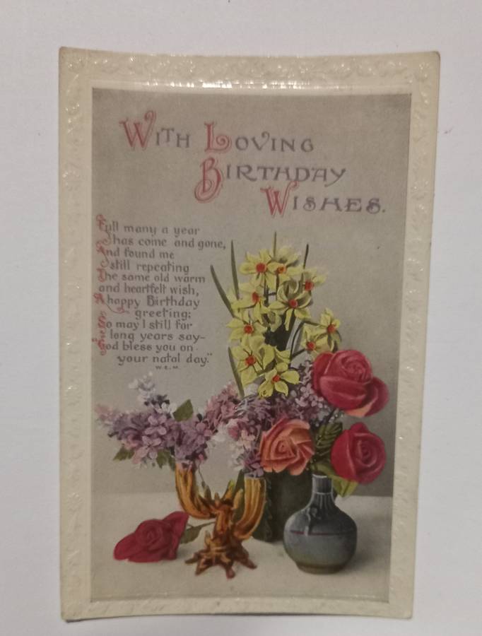 Vintage birthday postcard