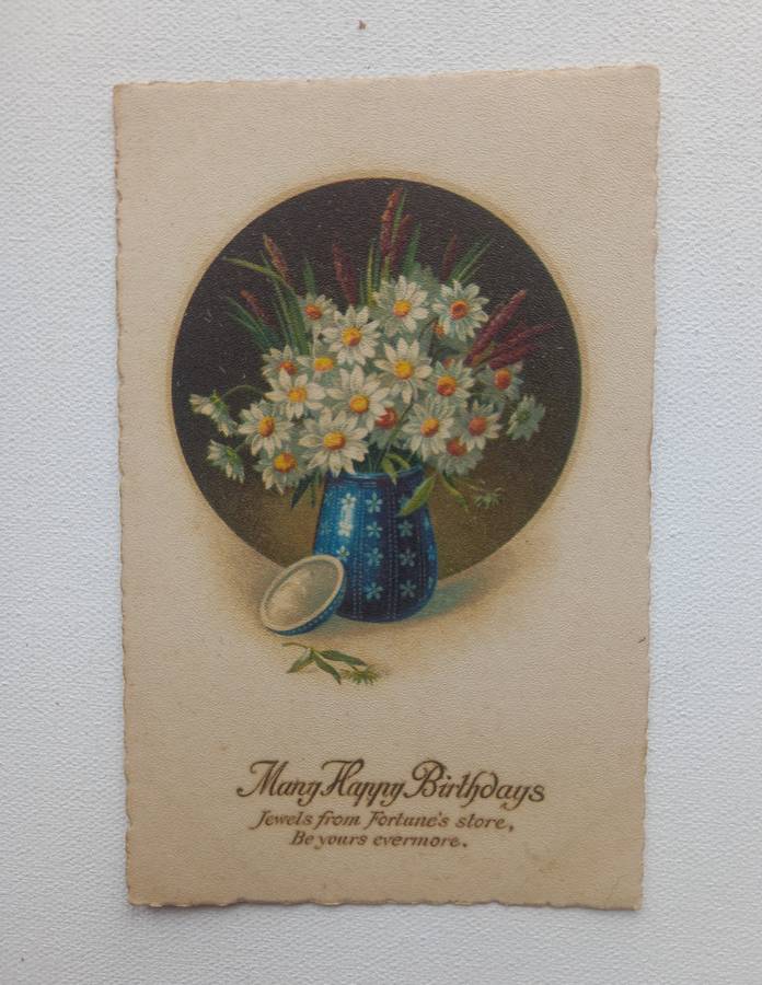 Vintage floral postcard