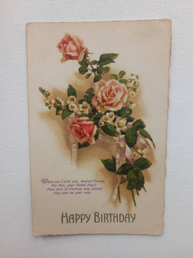 Vintage birthday postcard