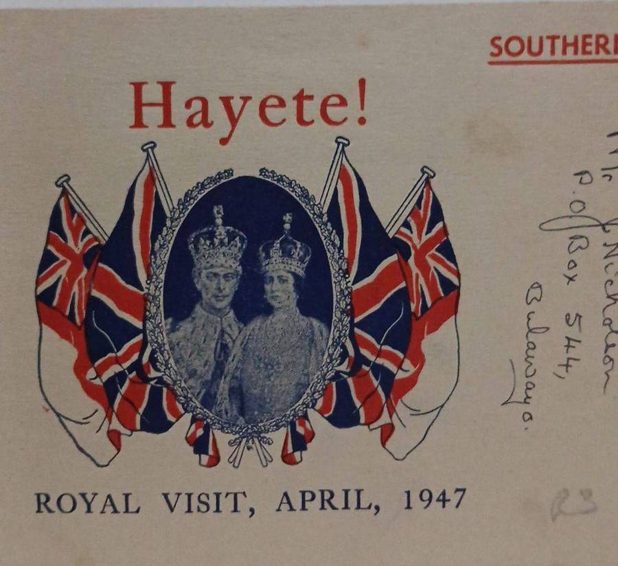 Commemorative cover of the Royal visit 1947