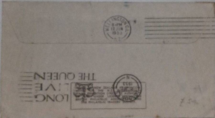 Commemorative coronation day flight cover of Queen Elizabeth 2