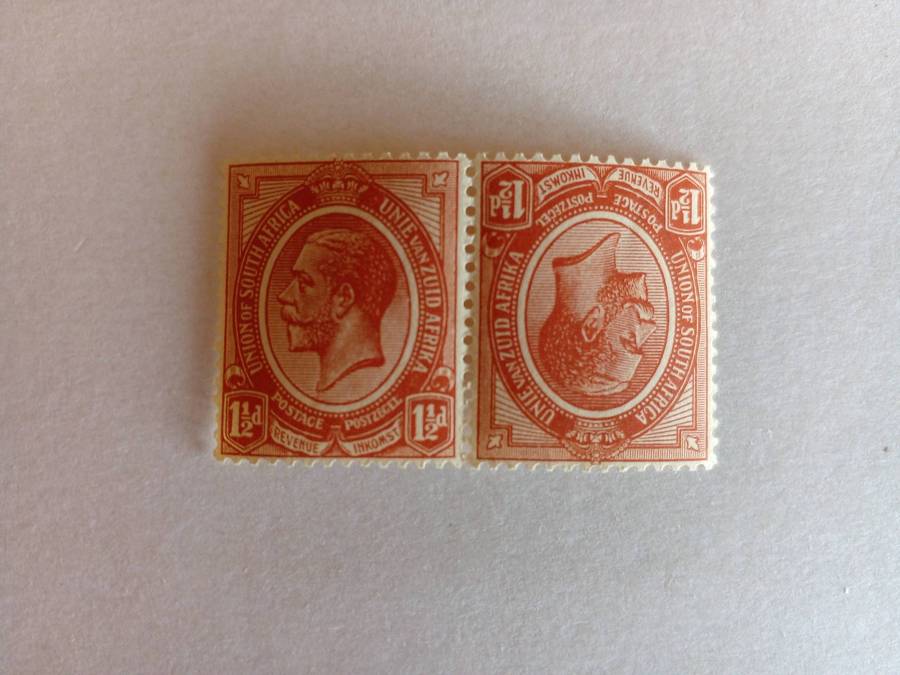 Union of SA 1913 KGV Tête-Bêche