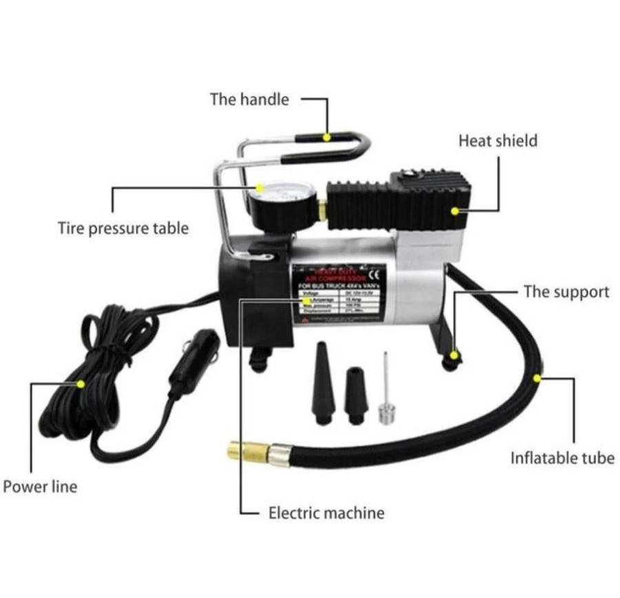 12V DC Heavy duty compressor- fast inflation