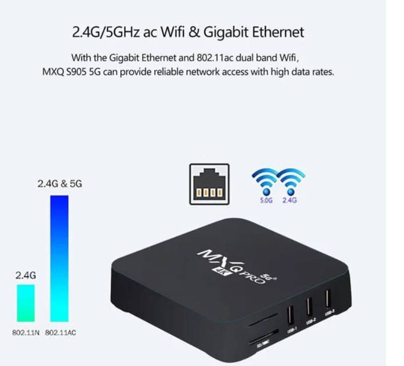 HD 4K Android 9.0 Smart Set Top TV Box WIFI With Remote Control