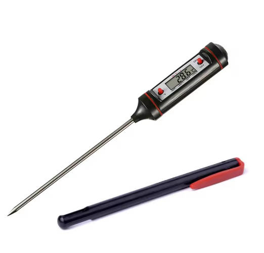 portable Digital thermometer with stainless steel sensor probe