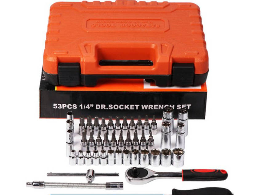 53 Piece DIY Sockets And Wrenches Repair Set