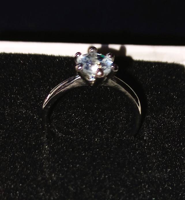2 CARAT DIAMOND STONE SILVER ENGAGEMENT RING
