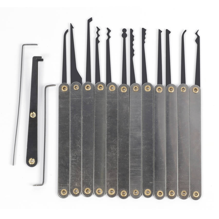 12 Piece Lock Pick Set (Metal handles) - Including Transparent Padlock