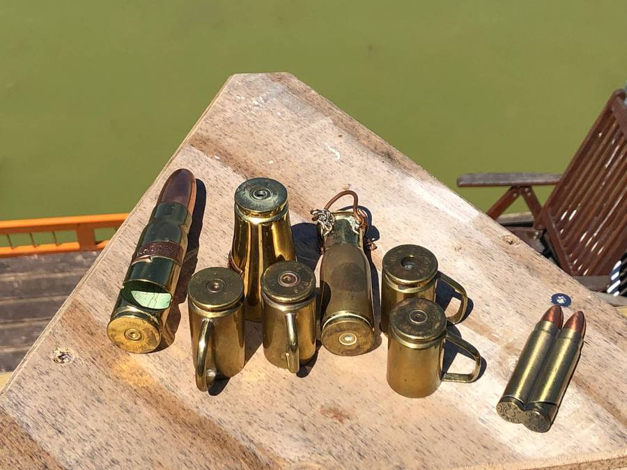 Amazing collection of trench art from the Rhodesian Bush War made from shell casings
