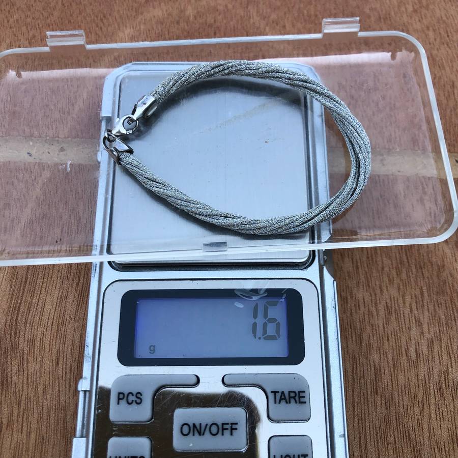 Sterling silver 925 marked rope bracelet - 1.6g