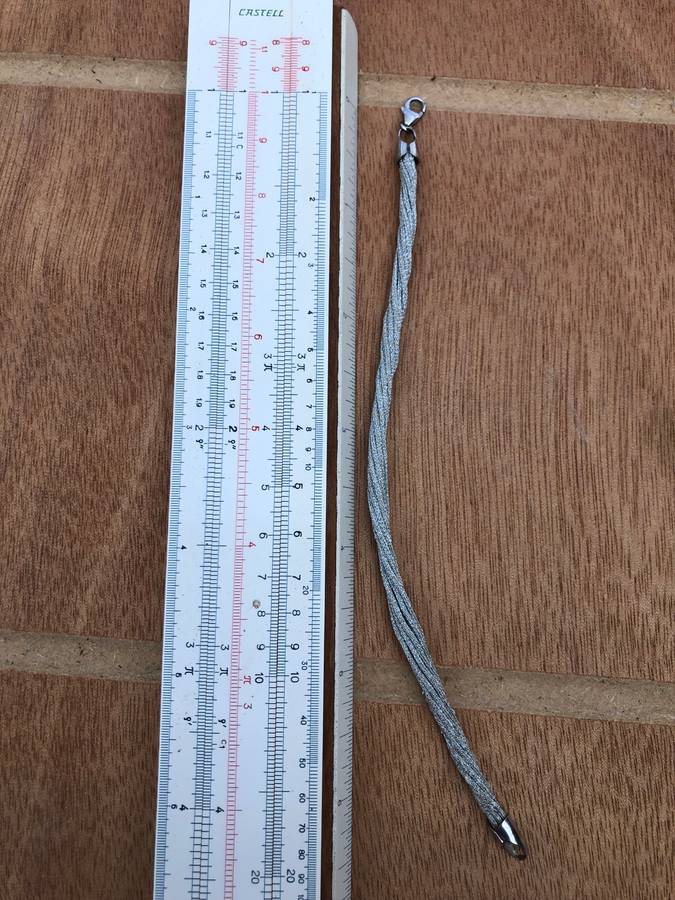 Sterling silver 925 marked rope bracelet - 1.6g