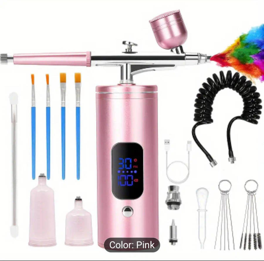 Professional Portable Airbrush kit with Compressor & Lcd display
