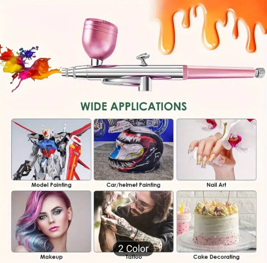 Professional Portable Airbrush kit with Compressor & Lcd display