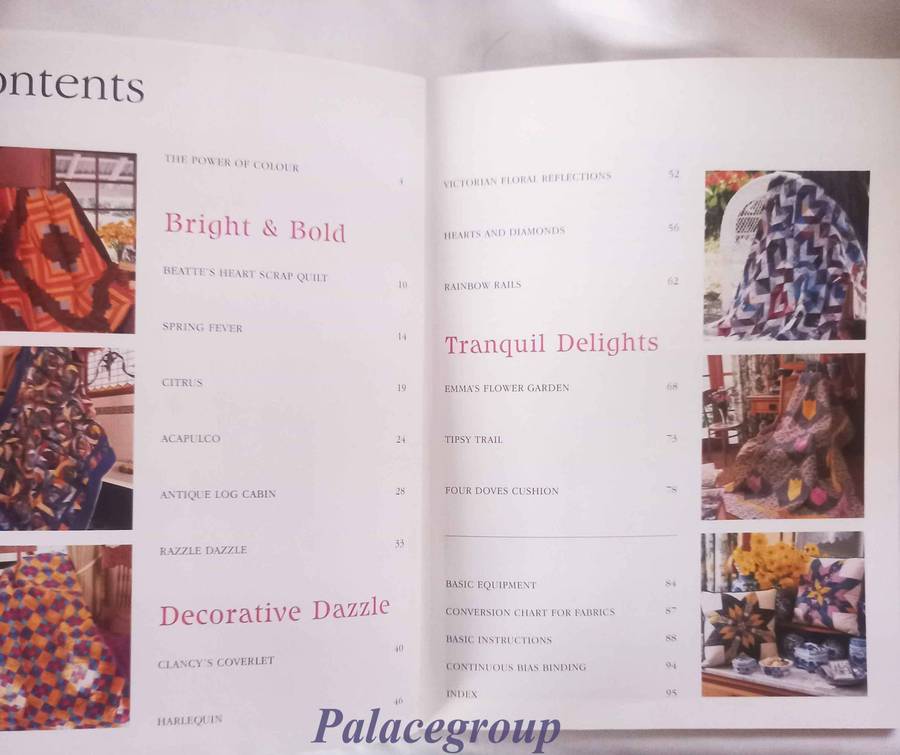 Bright & Beautiful, Quilts, Patchwork & Quilting, Craftworld Books, Colour Photo`s, Paperback, Pg 95