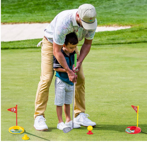 Popsunny Kids Golf Club Set for 3 4 5 Years Old, Adjustable Toddler Golf Clubs, Outdoor & Indoor Go