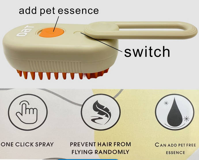Pet Steam Grooming Brush