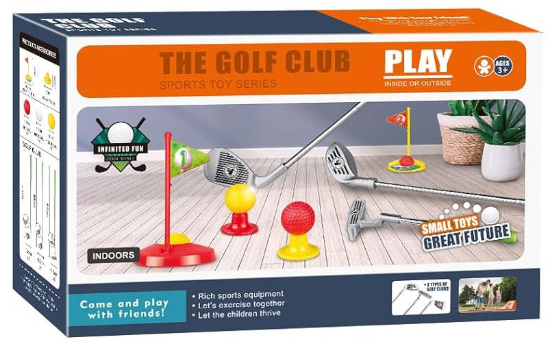 Popsunny Kids Golf Club Set for 3 4 5 Years Old, Adjustable Toddler Golf Clubs, Outdoor & Indoor Go