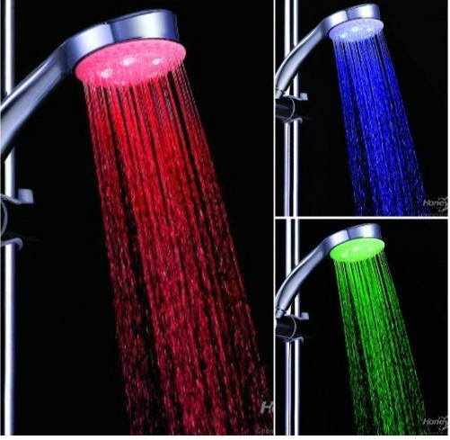 Inditradition Bathroom Overhead Shower With 7 Automatic Colour Changing LED Lights