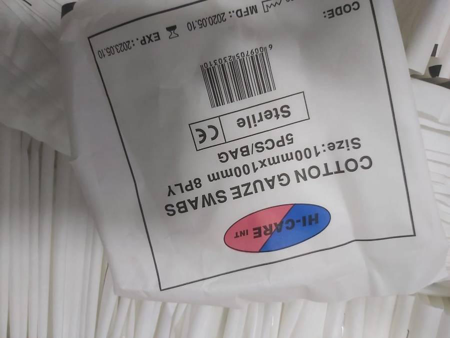 HI-CARE GAUZA SWABS 2500 PCS--BULK LOT