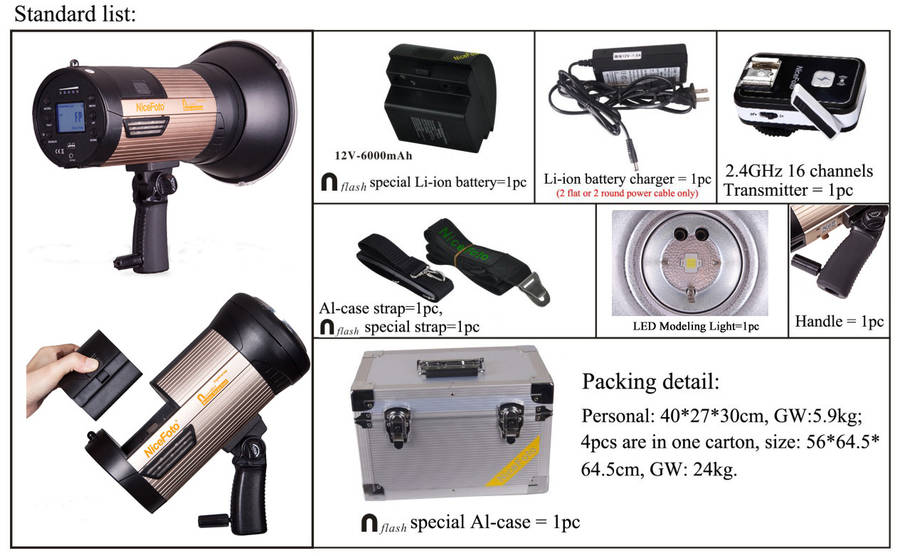 nflash 680A NiceFoto Battery Powered Outdoor Flash 600W - Pre-Owned