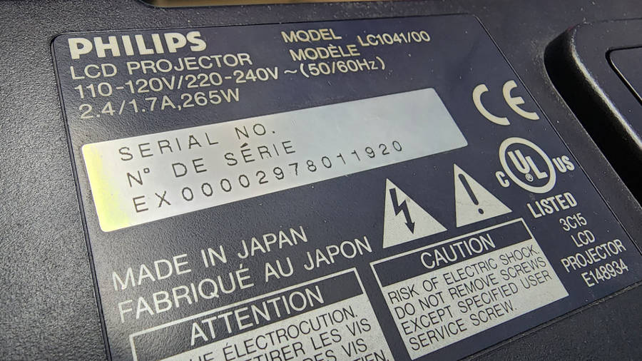 Philips ProScreen PXG10 XGA Conference Room LCD Projector (Use for Parts or Repair)