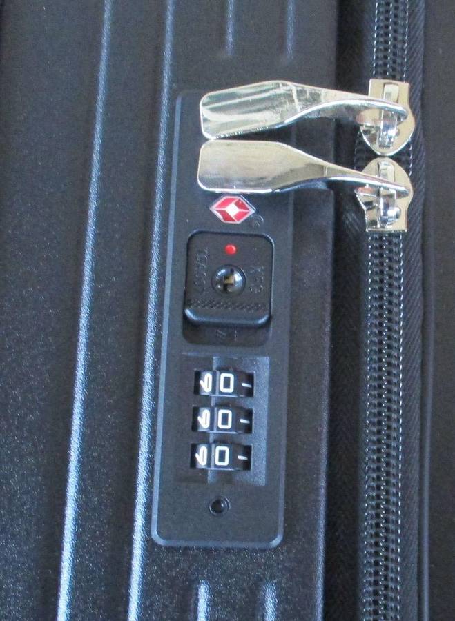 Black 3-Piece Hardshell Spinner Luggage Set with TSA Locks & Dual Shell Patterns  Travel Ready SA