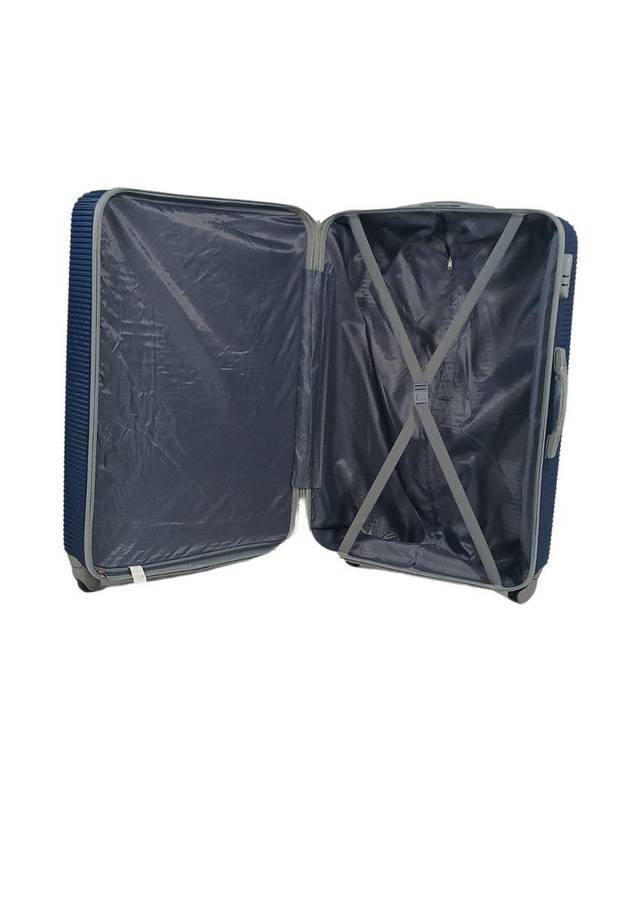 BeginAgain 3-Piece Hard Shell Luggage Set Dark Blue with Spinner Wheels, Locks & Lined Interior