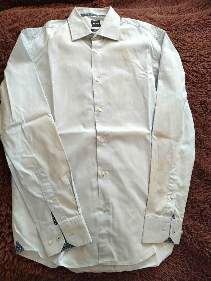 Hugo Boss Light Blue Long Sleeved Buttoned Shirt