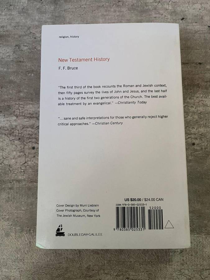 New Testament History  F.F. Bruce - Softcover