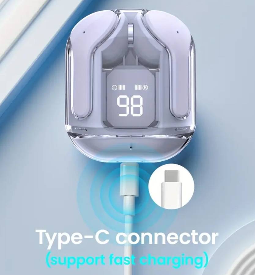 True wireless stereo earbuds white