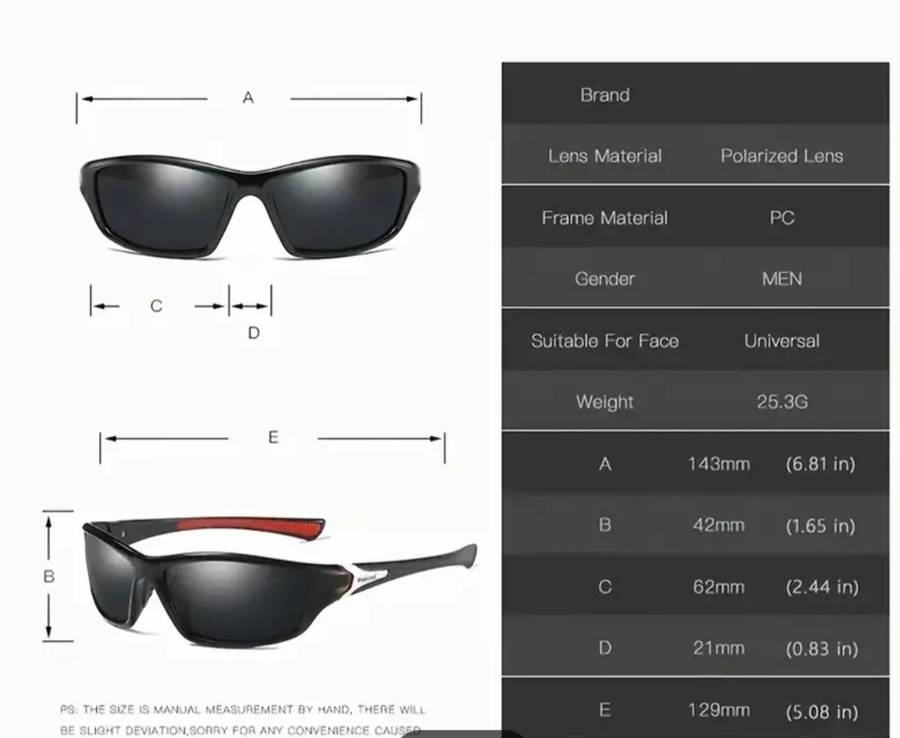 Unisex polarized sport sunglasses
