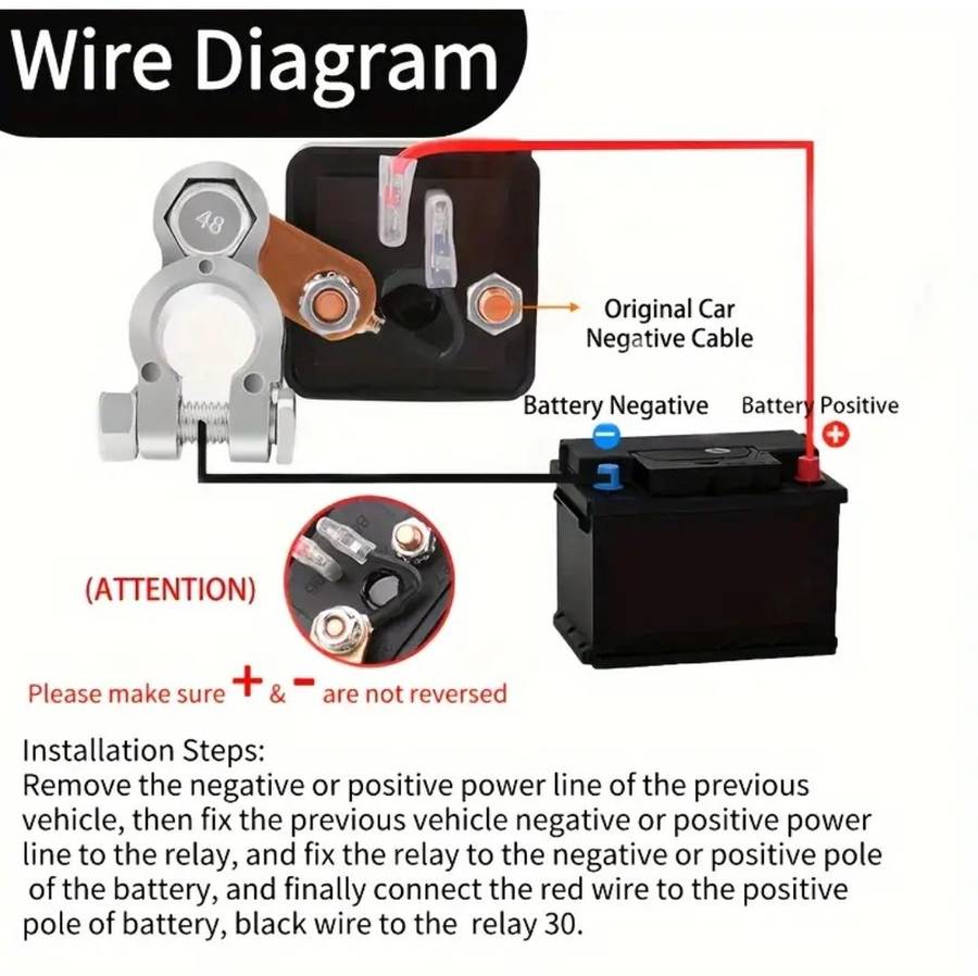 Remote control battery disconnect relay
