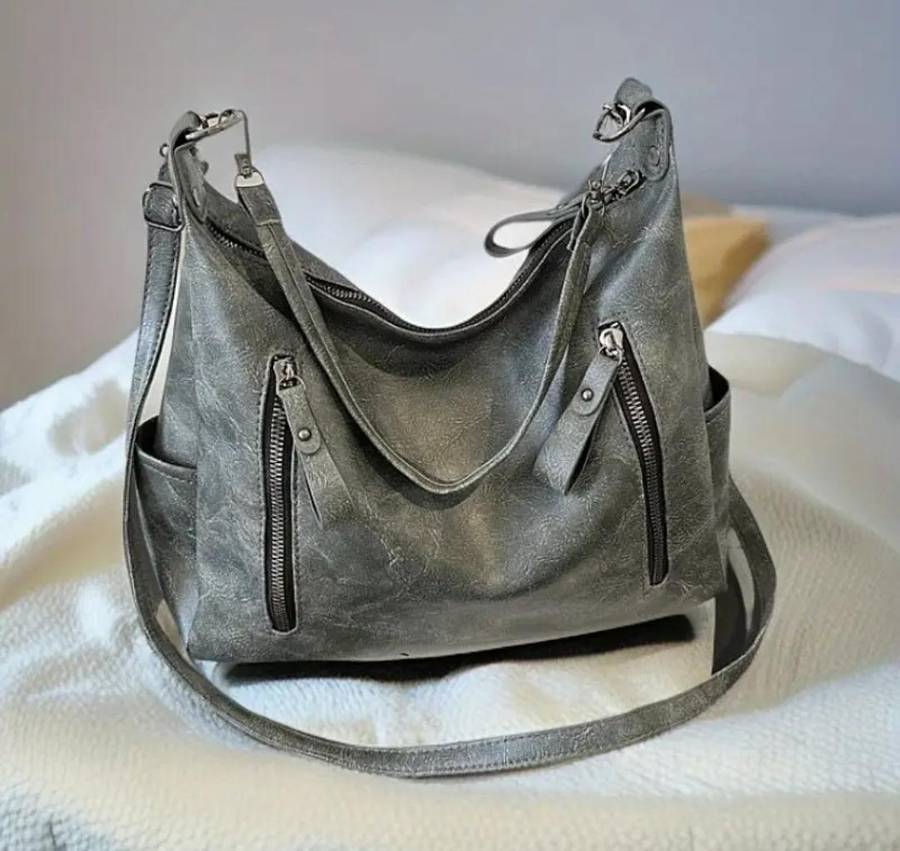 Vintage inspired PU leather handbag