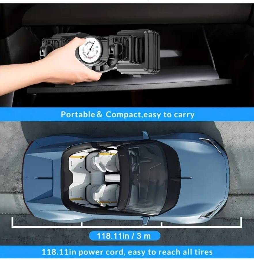 12v Mobile compact air compressor pump