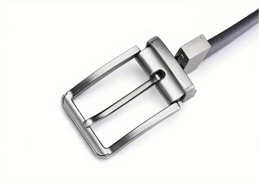 Men's double sided genuine leather belt