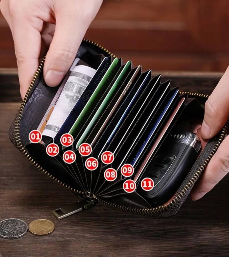 Genuine Leather RFID card wallet