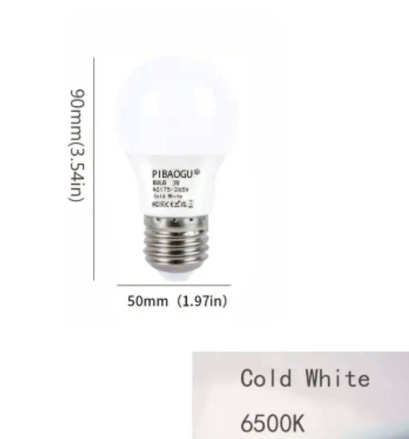 5x Low energy usage LED light bulbs - standard E27 fitting screw in type