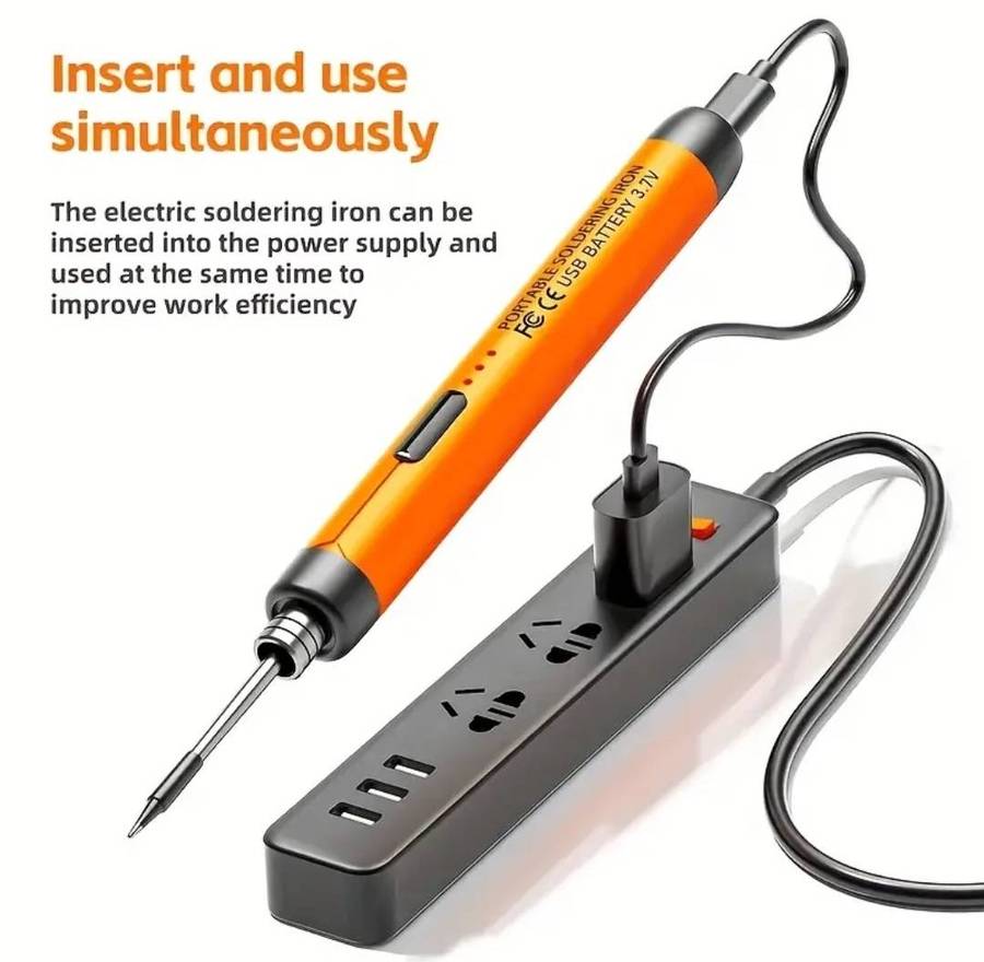 USB rechargeable soldering iron